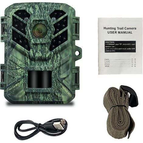 Decdeal Caméra de piste de la faune de vision nocturne avec activation de mouvement petit jeu pour une utilisation extérieure de 6 mois IP65 IP65 Speinchure de déclenchement à 0,2 (1/5)
