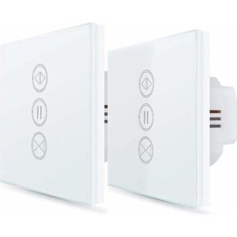 2 interruptores inteligentes para persianas enrollables, apertura ajustable, interruptor WiFi para cortinas y persianas, compatible con Alexa y Google Home para control por voz, temporizador inteligen