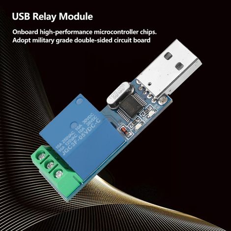 USB-Relaismodul MCU PC USB Smart Control Switch Tip Selbstverriegelnd (1/5)