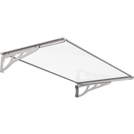 TrendLine Vordach Nancy 140x90x18 cm Aluminium Pultdach Türvordach Überdachung