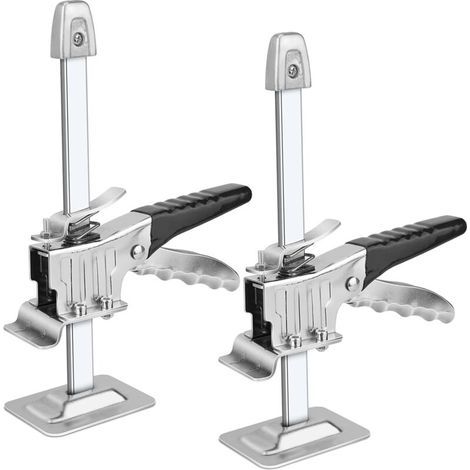 Lève-Plaques Manuel Outil de levage pour bras 2 pcs Outil De Serrage De Précision Du Bras Cric Multifonction pour Portes Fenêtres Armoires Placards (1/5)