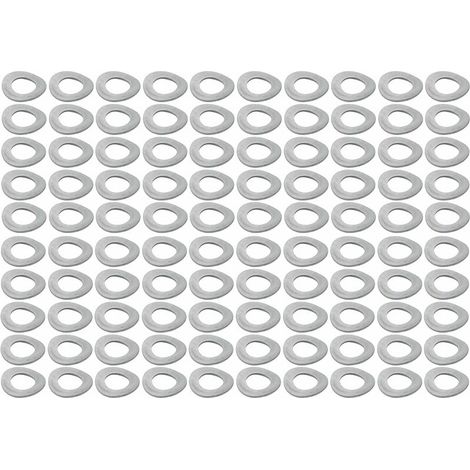 100x Rondelle élastique ondulée rondelle frein en acier à ressorts zingué DIN 137B Blocage Fixation Vis Boulon Quincaillerie Vibration, M4x9x0,5mm (1/2)