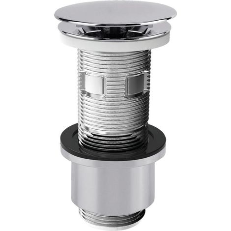 Desagüe cromado universal para lavabo o pila, válvula digiclic o fija, h. 100 mm de altura