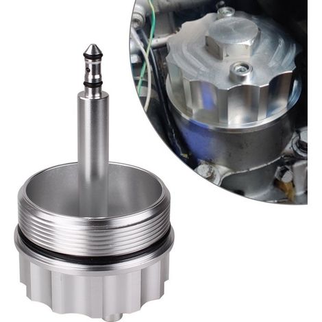 Adaptador de cubierta para filtro de aceite, aluminio, apto para BMW 323i E36/E39/E46 (1/5)
