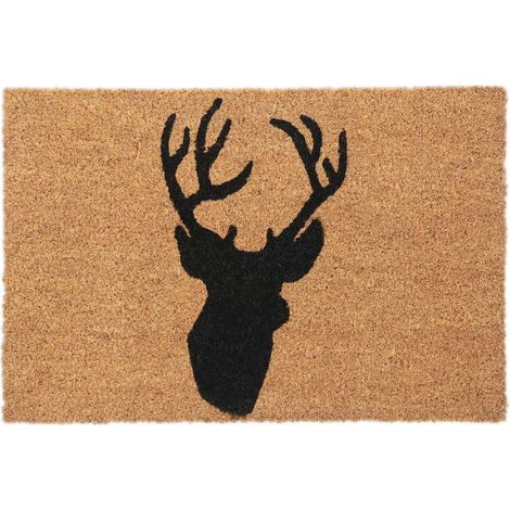 Paillasson tête de cerf en fibre de coco (1/5)