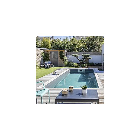 Piscina interrata kit pannelli acciaio rettangolare 8x4 h135 Futura