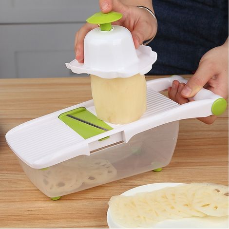 Mandoline à légumes acier inoxydable 4 lames pour cuisine (1/4)