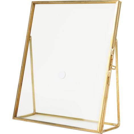 14x16x4.7cm Cadre en verre géométrique simple pour spécimens végétaux, avec support de présentation. (1/5)
