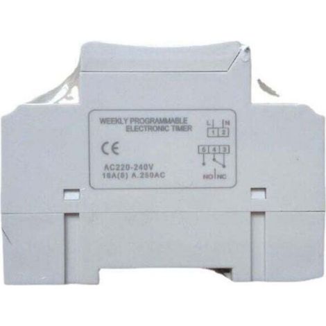 Minuterie numérique programmable - - LCD - Programmation hebdomadaire - 16 modes ON/OFF - 15A (220V) (1/4)