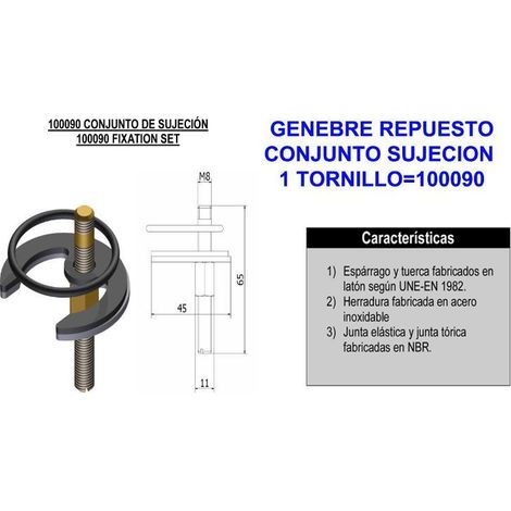 GENEBRE genebre rep-conjunto sujeccion 1 tornillo 100090 , genebre rep-conjunto sujeccion 1 tornillo 100090