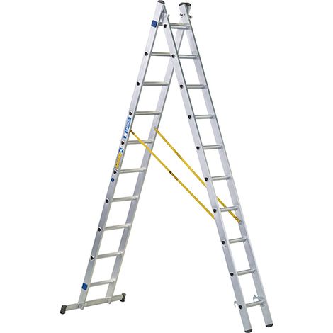 Zarges 44868 D-Rung Combination Ladder 2-Part 2 x 8 Rungs ZAR44868