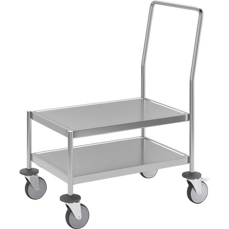 Kongamek, Chariot plate-forme en inox, 2 plateaux, force 200 (1/5)