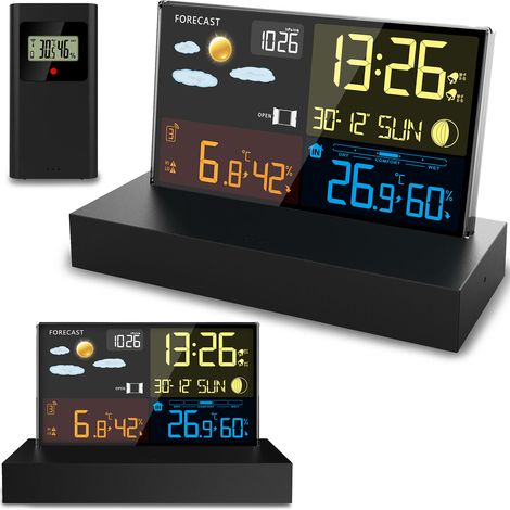 Estaci贸n meteorol贸gica con pantalla BD-912 negra (1/5)