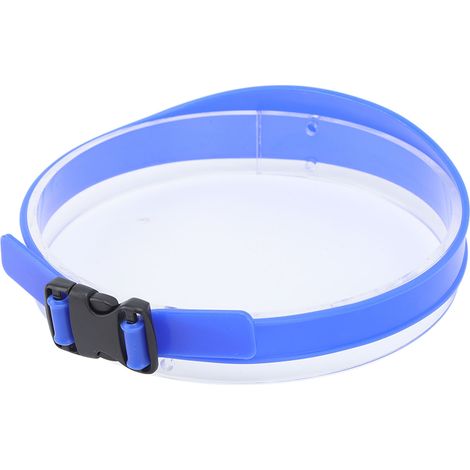 Gabarit de coupe de cheveux à faire soi-même, bande de coupe respirante et incurvée en silicone bleu pour garçons et hommes (1/5)