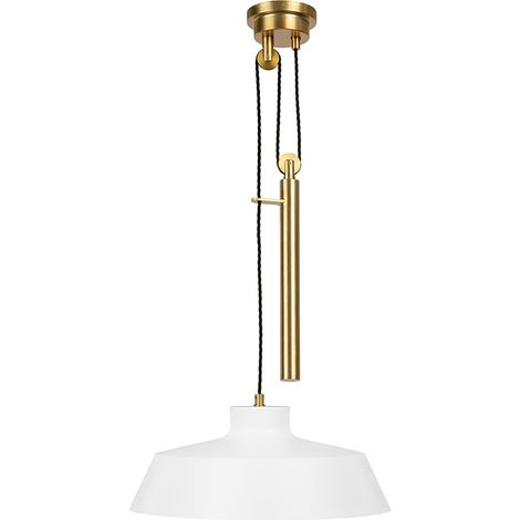 Sospensione Contemporanea Candor Acciaio Bianco Opaco 1 Luce E27 (1/5)