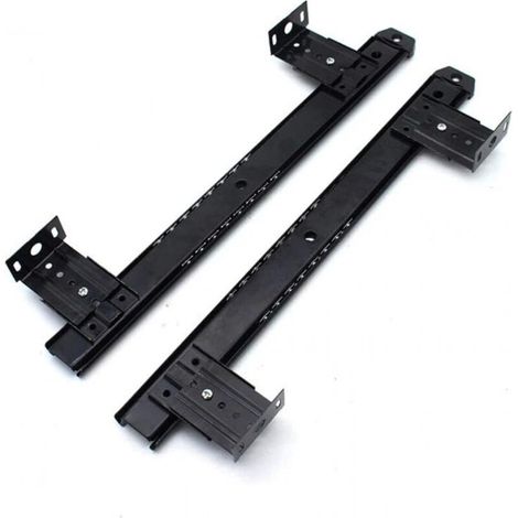 AIPERQ 1 Pair Adjustable Under Desk Keyboard Slides for Computer (Black) (1/5)