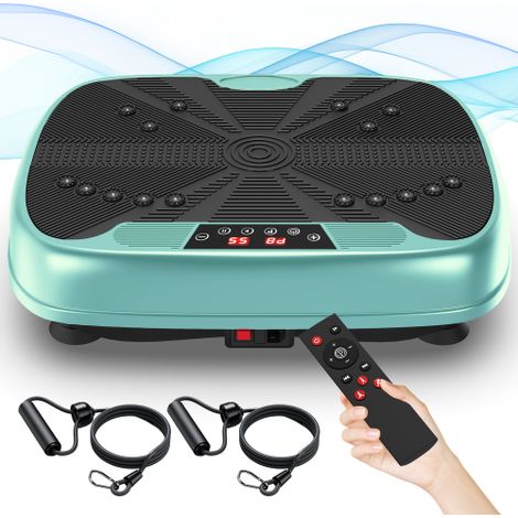 Pedana vibrante per allenamento, piattaforma fitness per allenamento total body, pedana vibrante con bande di resistenza per allenamento domestico con controllo della velocità in loco (1/5)