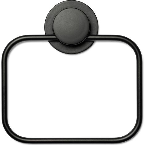 Croydex Stick 'n' Lock Towel Holder, Matt Black (1/5)