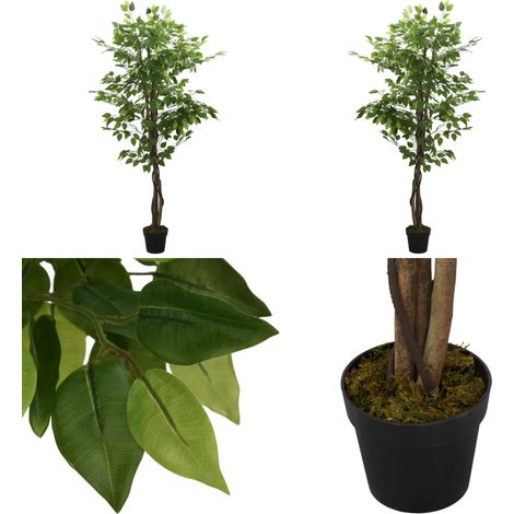Ficus artificiel 378 feuilles 80 cm vert - Ficus Artificiel - Plante Artificielle - Décoration Intérieure - Maison - Salon - Home & Living