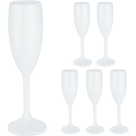 Sektgläser aus Kunststoff, 6er-Set