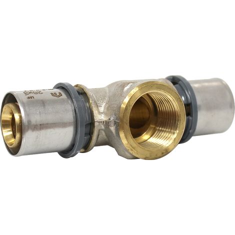 Té multicouche à sertir TH - Ø26x3,0 - Femelle 3/4" (20/27) - Ø26x3,0 - Arcanaute (1/4)