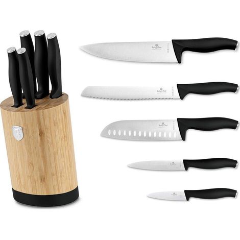 Berlinger-Haus Kollektion Küchenmesser Set schwarz matt 6 Teile