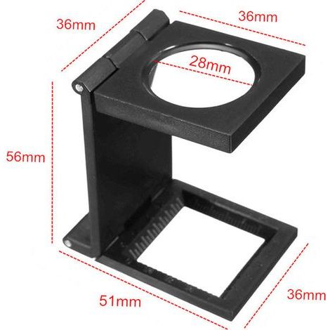 Tabletop Magnifier with Thread Counter, Foldable Metal Thread Counter, 10x Magnification, Reading Magnifier for Work, Home Office, Repair, Hobbies, Crafts, Newspapers, Magnifier (1/5)