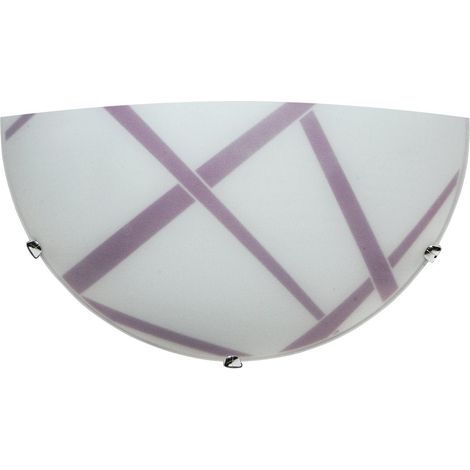 Applique 1xE27 Ganci Cromo Vetro Lastra Bianco-Violaola E-Energy Dario (1/4)