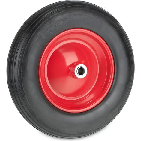 Roue de brouette 350 8, roue en caoutchouc plein, jante en acier, increvable, jusqu'à 100 kg, roue de secours (1/5)