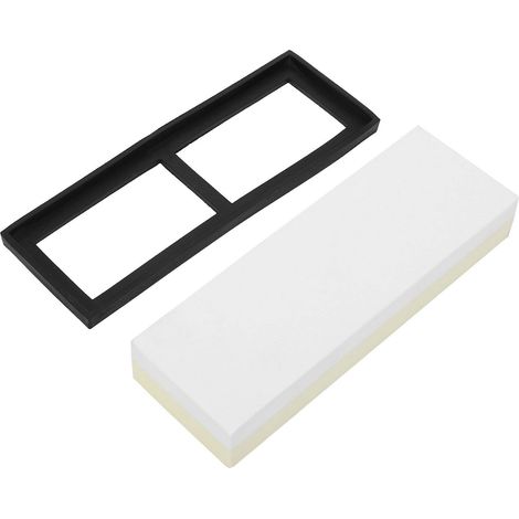 Aiguiseur de Couteaux Aiguiseur de Couteaux Double Face Meulage Pierre à aiguiser Ustensiles de Cuisine Pierre à Eau Professionnelle Double Face pour Couteaux, Ciseaux, Ciseaux, rasoirs, (1/4)
