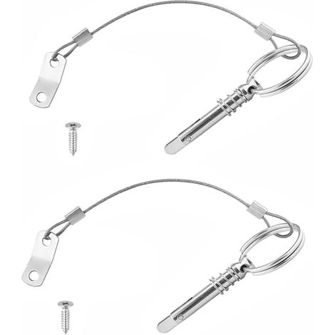 Set of 2 quick-release pins for marine deck hinges, stainless steel spring pins for shipbuilding, boat fitting (A) (1/5)