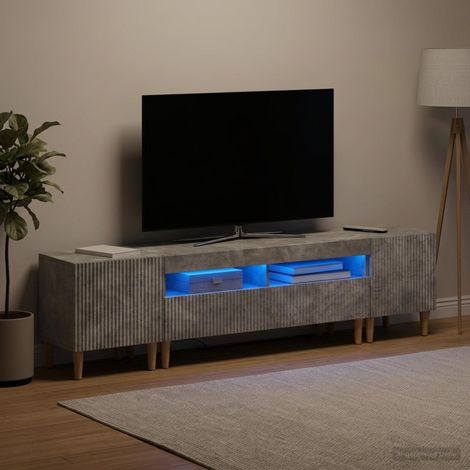 vidaXL Mobile TV LED a 3 pezzi ARNHEM 3 pz Grigio Cemento (1/5)
