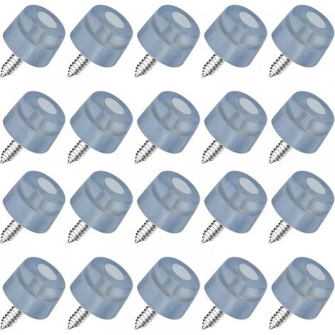 20 PCS Pieds de chaise en caoutchouc à visser 20 18 14mm Antidérapant pour meubles protection anti-vibration avec vis pour meubles armoires bureaux tables canapés (1/5)