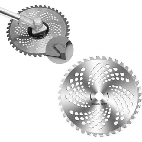 Stück Ersatz-Kreissägeblatt aus Aluminiumlegierung mit 40 Zähnen und Löchern für Rasenmäher und andere Nutzpflanzen (1/5)