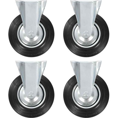 vidaXL Ruedas fijas 4 unidades 200 mm (1/5)