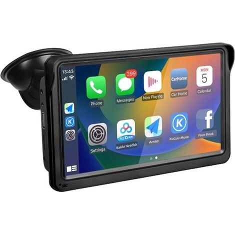 Écran Tactile 7" - AVIZAR - Carplay/Android Auto - Bluetooth 5.0 - Caméra de Recul - Double-Din