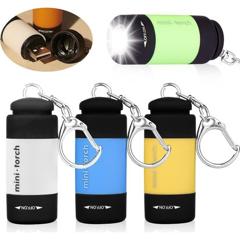 Lampe de poche 4 pièces Mini lampe de poche, USB Rechargeable, étanche à l'eau (1/5)