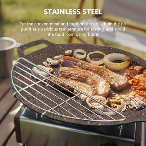 Grille de cuisson en acier inoxydable 304, support antidérapant anti-brûlure, petite taille 26x8,5x2cm, lot de 1 sous forme de sachet (1/4)