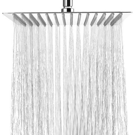 20x20cm Square Shower Head Ultra-thin High Pressure Adjustable Rain Shower Head (1/5)