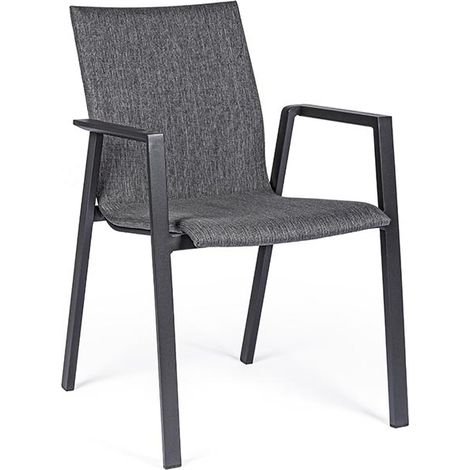 Sedia da giardino Bolzano Orte color antracite 55,5 x 60 x 83 cm (1/5)