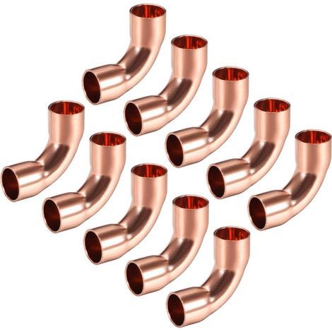 Coude Cuivre 90 Degré Virage Court Tuyau Raccord 8mm 10Pcs (1/5)