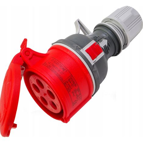 Prise de courant portable GPP-16/5 - Rouge - IP44 - Ergonomique - Résistante - 16 A (1/5)
