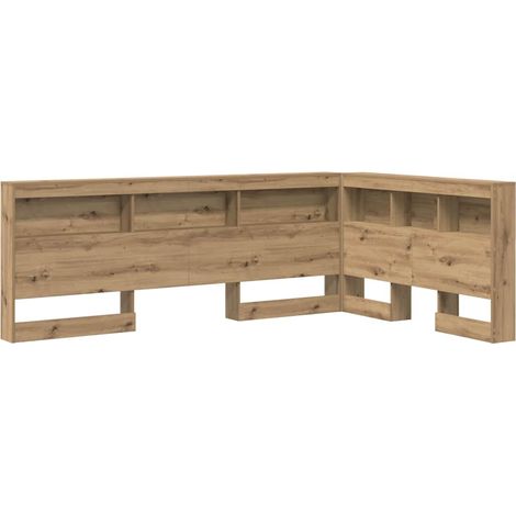 Tête de lit，Panneau décoratif de rangement avec étagère chêne artisanal 120 cm CFW5957403 (1/5)