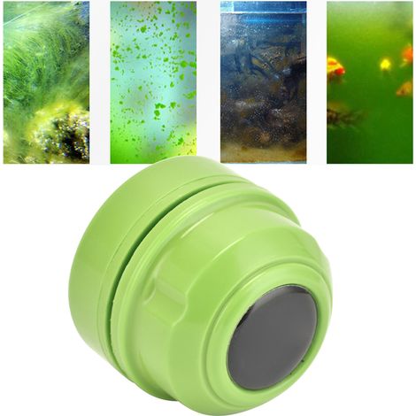 Nettoyeur magnétique pour petit aquarium, grattoir à algues, brosse de nettoyage pour vitres, vert (1/5)