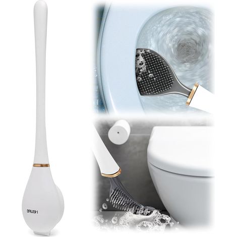 Brosse WC Silicone Suspendue – Blanc