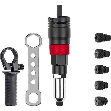 Kit de riveteuse sans fil pour écrous à sertir 2,4 mm/3,2 mm/4,0 mm/4,8 mm/6,4 mm - Outils de rivetage industriels (1/4)