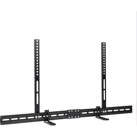 support Barre de Son mural pour TV, Convient pour supports VESA 100x100-400x700mm, Charge max 6kg, Compatible LG Sony