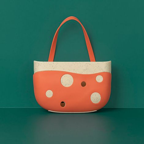 Organisateur d'évier en plastique, panier de rangement avec trou de vidange sanitaire, adapté au panier suspendu d'évier de cuisine et de salle de bains（orange） (1/5)