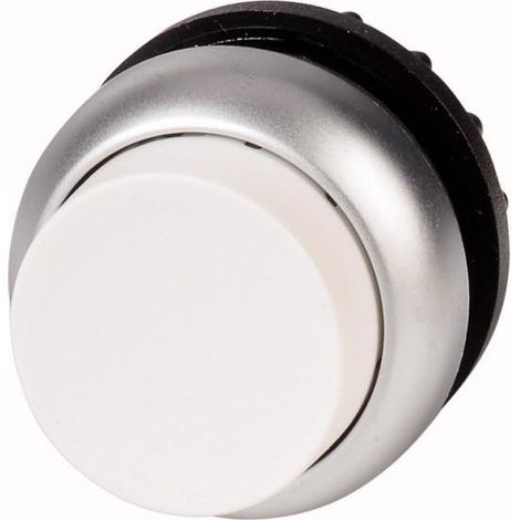 Bouton-poussoir saillant blanc à rappel EATON M22-DH-W