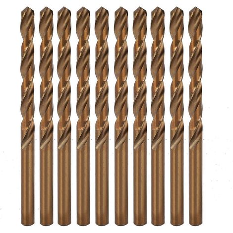 10 Stück Spiralbohrer aus HSS mit geradem Schaft, Lochstanzer und Griff für die Bearbeitung von 7,0 mm